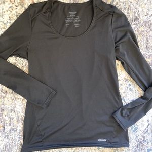 Patagonia Black Capilene Silk-weight long sleeve top